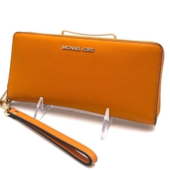 Michael Kors Large Continental Wallet Wristlet Cider - Picture 1 of 8